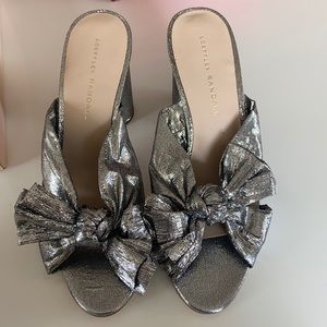 Loeffler Randall Penny mule in silver size 7.5 NWB